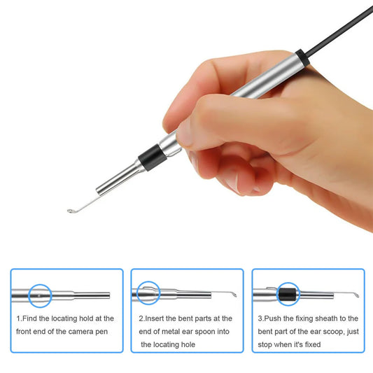 3.9mm Otoscope 3 in1 USB Ear Endoscope Camera Type C Ent Nose Inspect Cameras Cam for Adult Child on Android Phone PC HD 720P