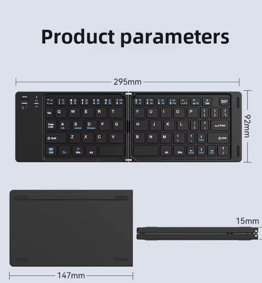 Mini teclado inalámbrico plegable