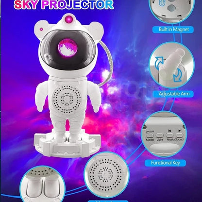 Proyector Holograma con forma de Astronauta Y PARLANTE