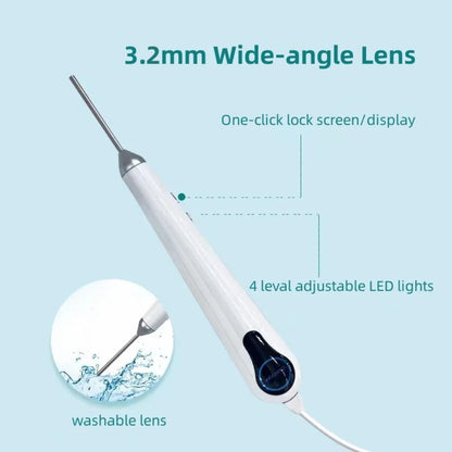 3.2mm Ear Endoscope Camera USB Otoscope Visual Ear Cleaner for Android PC Type-C Micro USB Ear Wax Removal Tool HD Camera