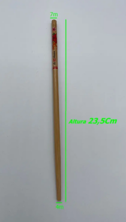 Palillos Chinos Reutilizables Bambú 10 Pares
