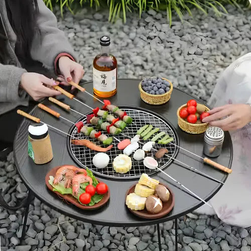 Mesa Picnic Portátil Con Parrilla