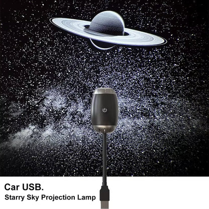 Proyector Galaxia LED Saturno USB – Luz Nocturna Romántica Estrellada