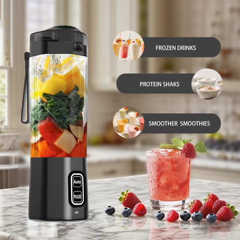 Licuadora Portátil USB 700ml (6 Cuchillas)