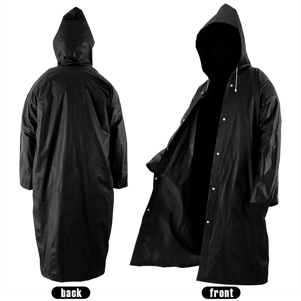 Chubasquero EVA Impermeable Unisex Negro – Resistente y Compacto para Camping
