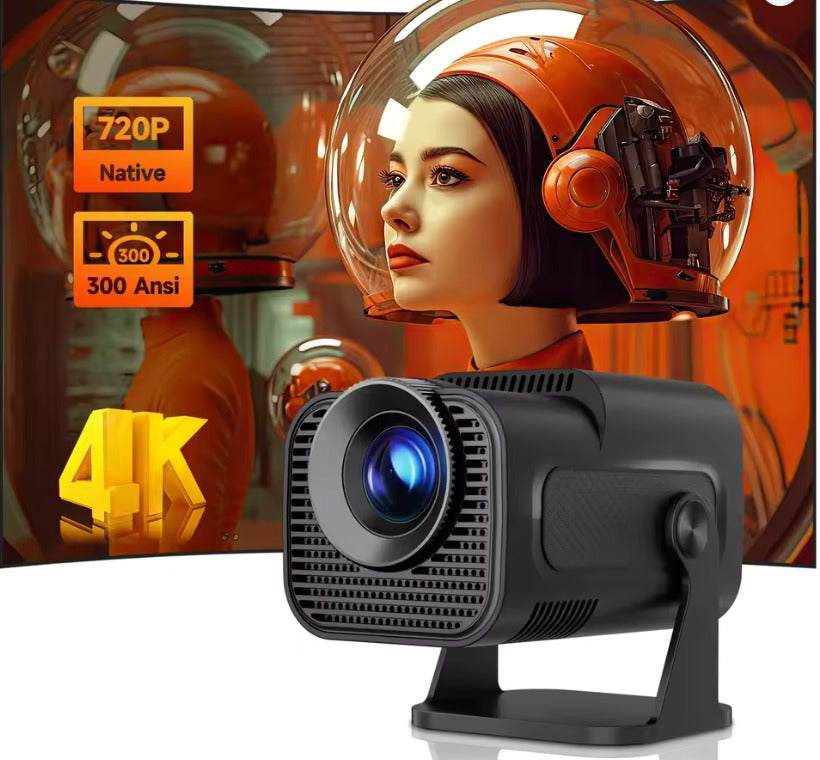 HY320 Mini Proyector Portátil 720P Android 11 4K WiFi6 BT5.0 Giratorio 180°