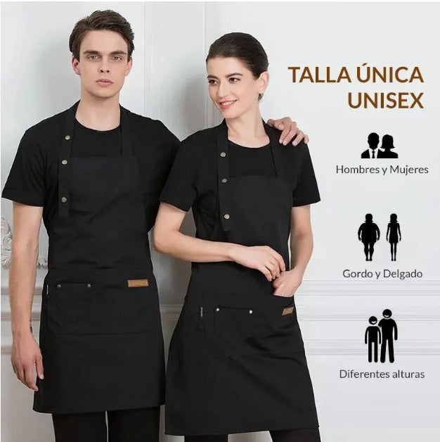 Mandil Delantal Cocina Chef Delantal Multiusos Ajustable