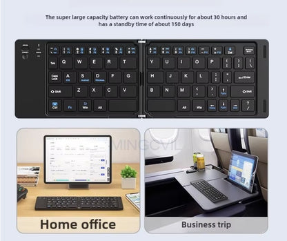 Mini teclado inalámbrico plegable
